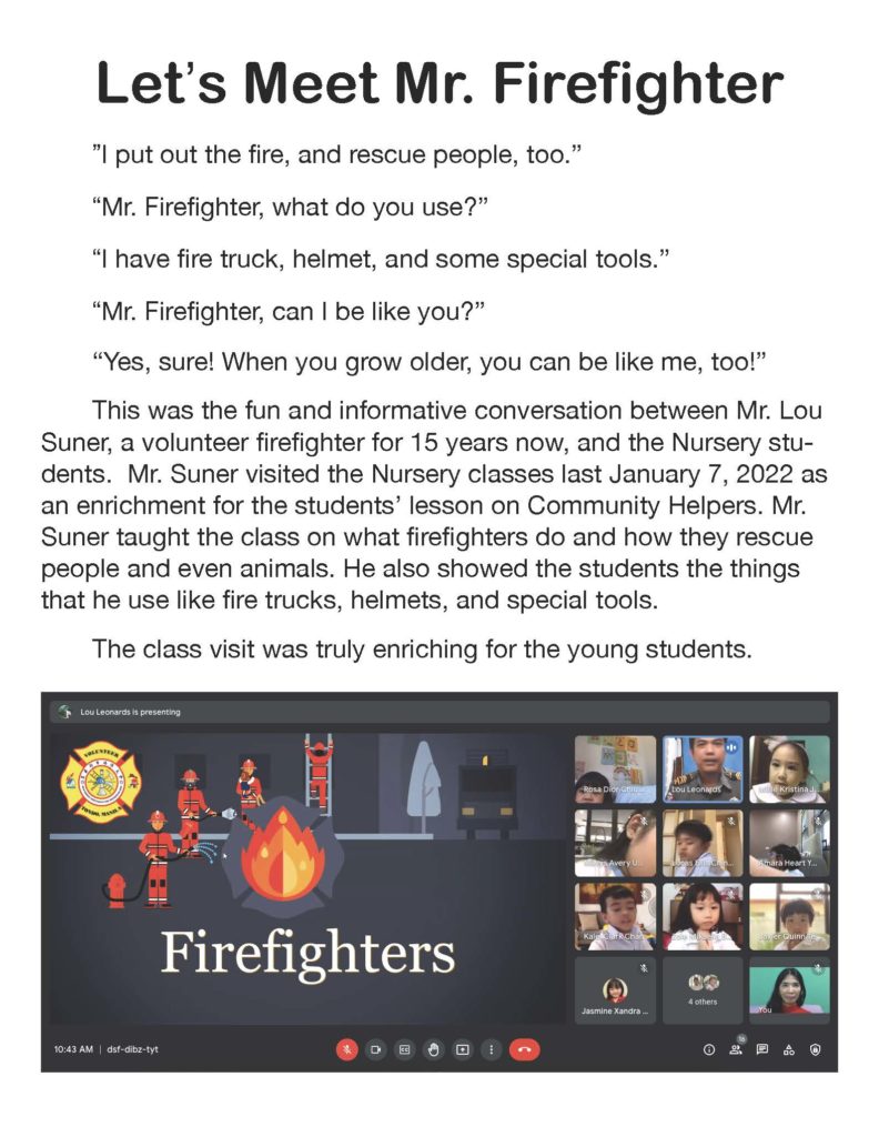 's Meet Mr. Firefighter, F