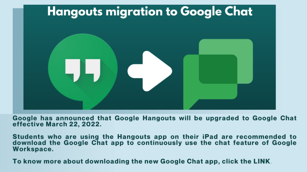 Hangouts Migration To Google Chat