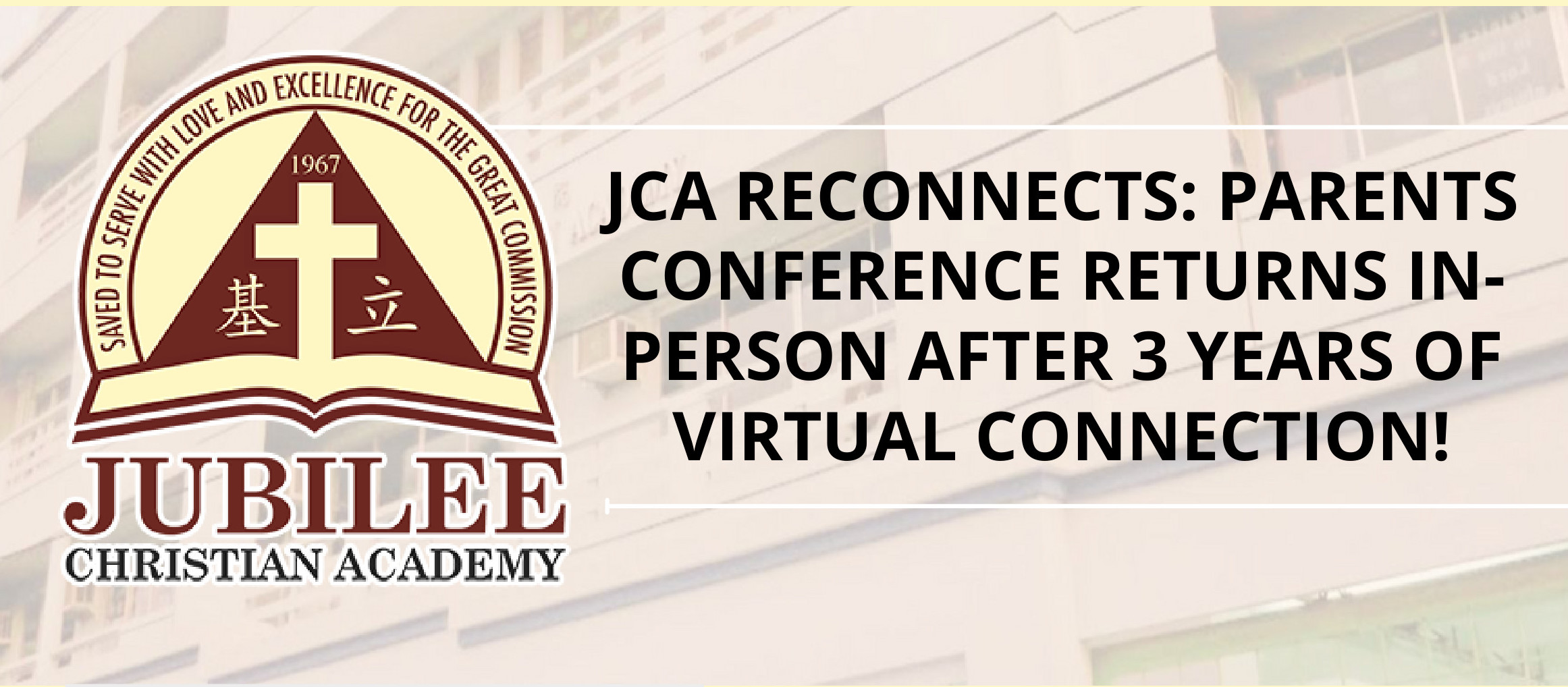 JCA RECONNECTS: PARENTS CONFERENCE RETURNS IN- PERSON AFTER 3 YEARS OF ...