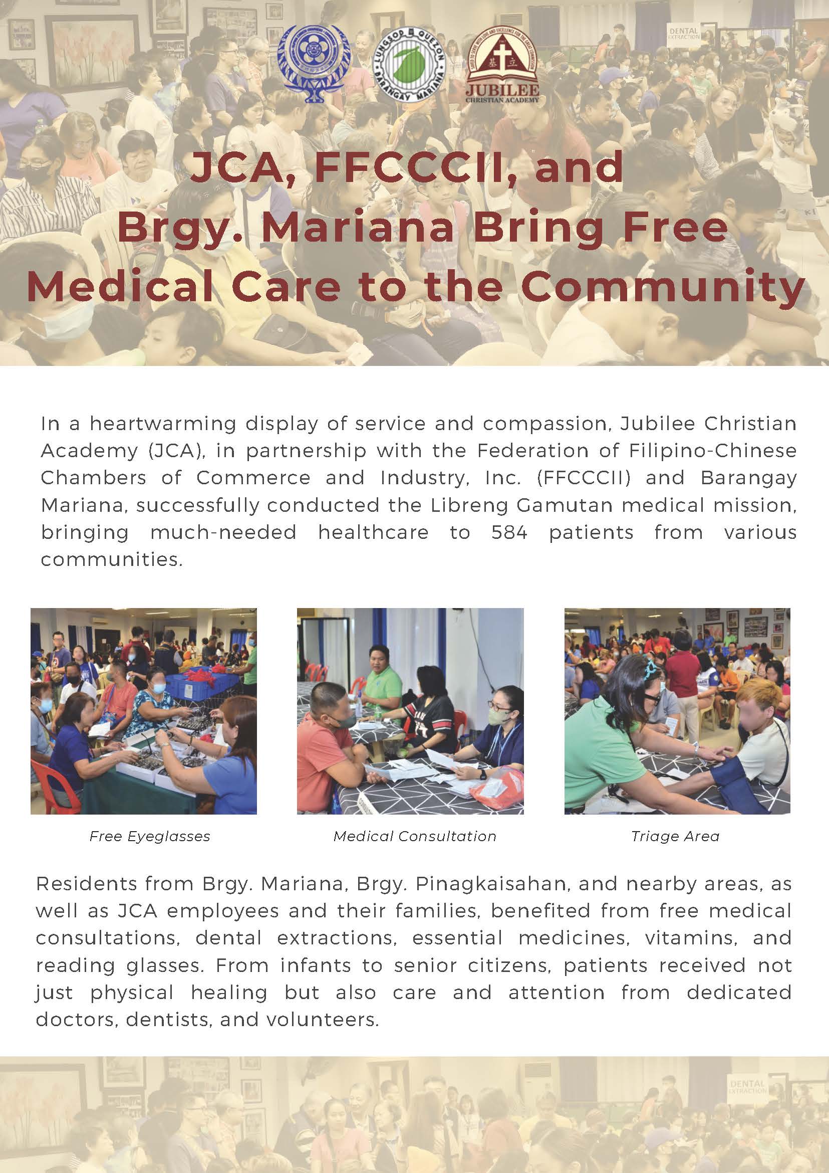 Medical Mission Newsletter (english Version) Page 1