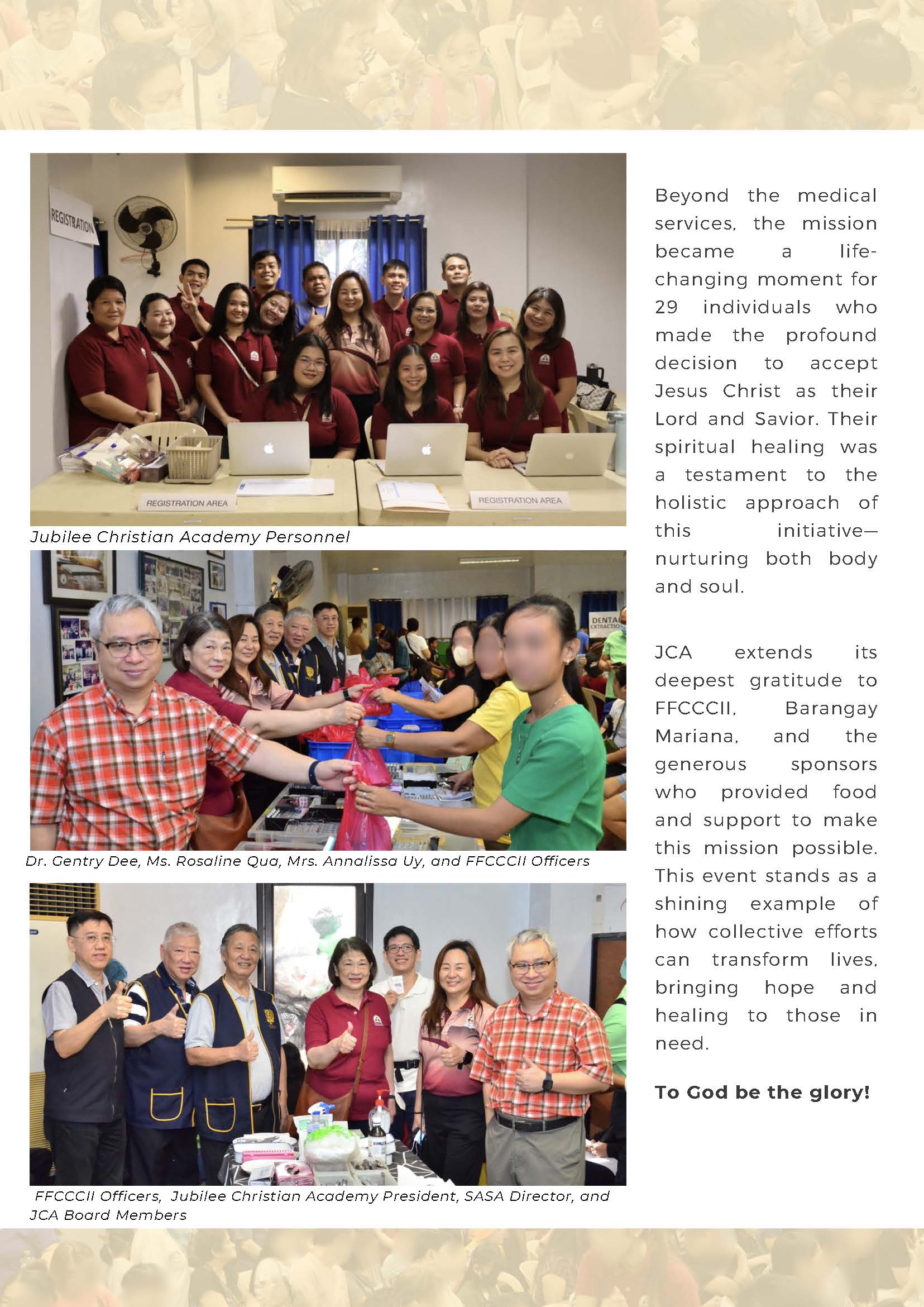 Medical Mission Newsletter (english Version) Page 2